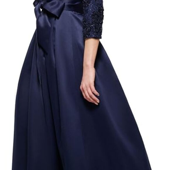 Sequin Navy Blue Jessica Howard Formal Gown, Size 8 - Picture 5 of 9